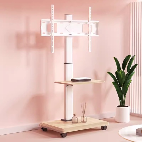 Giá Treo Tivi Di Động KM-1600B Màu Trắng Sang Trọng