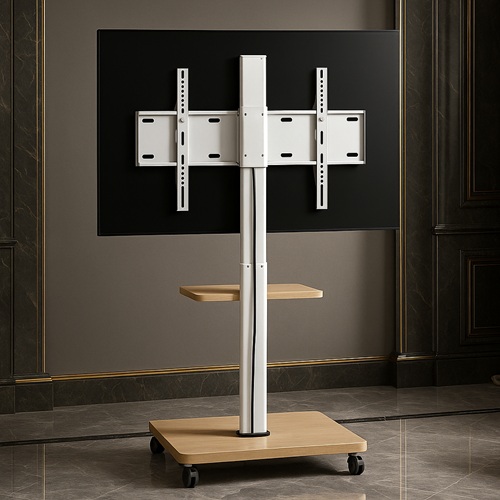 Giá Treo Tivi Di Động KM-1600B Màu Trắng Sang Trọng
