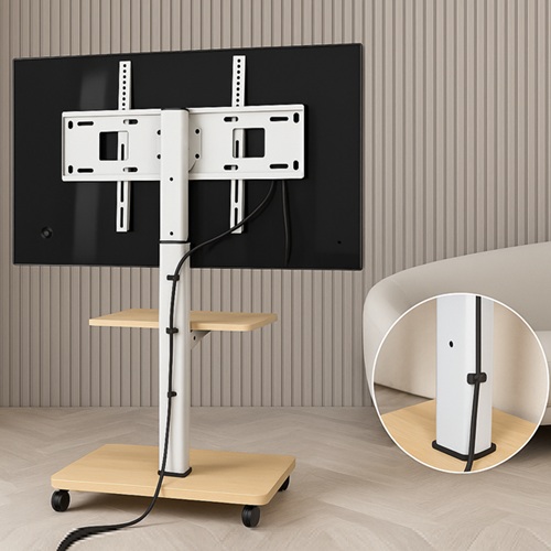 Giá Treo Tivi Di Động KM-1600B Màu Trắng Sang Trọng